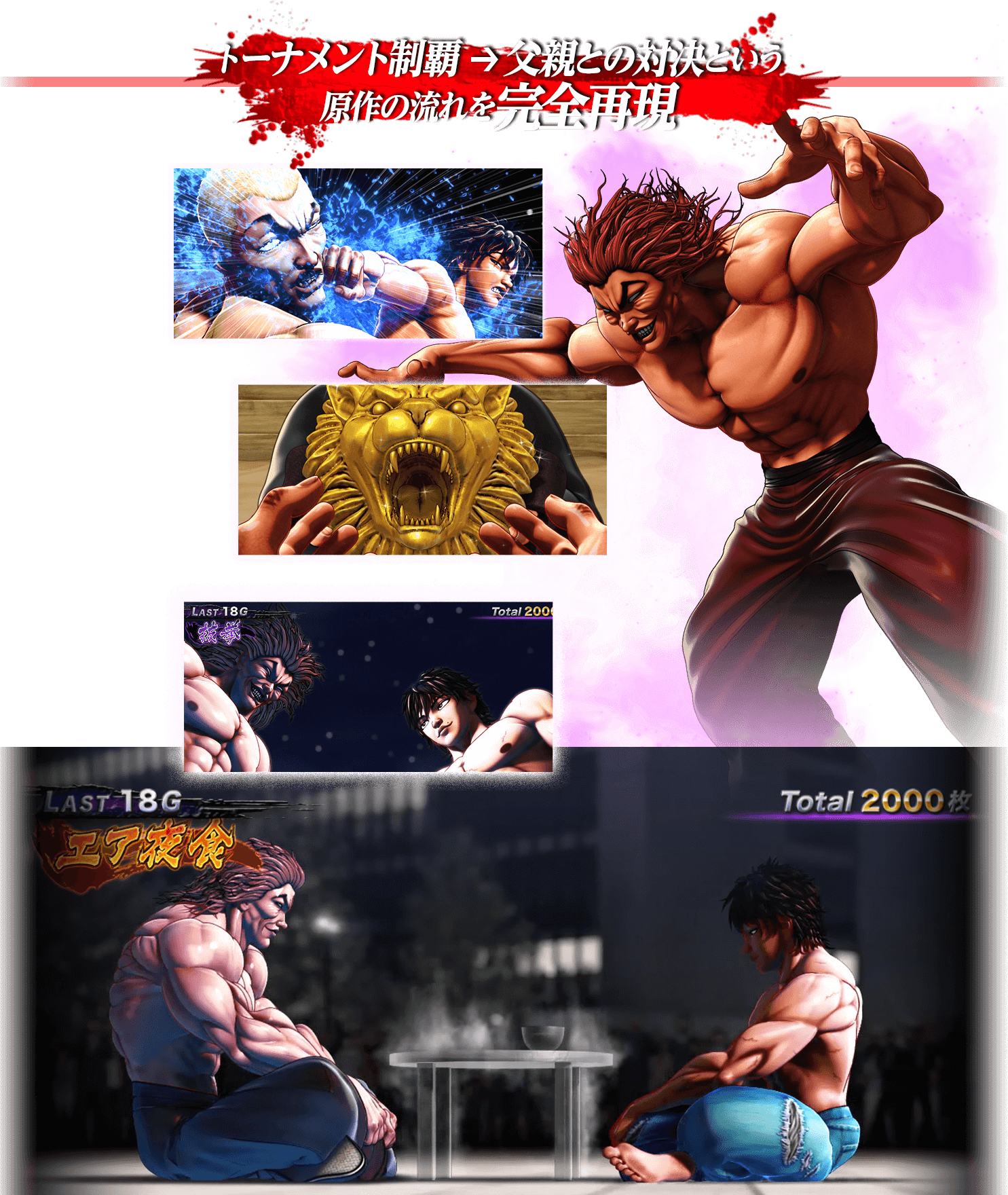 トーナメント制覇⇒父親との対決という原作の流れを完全再現