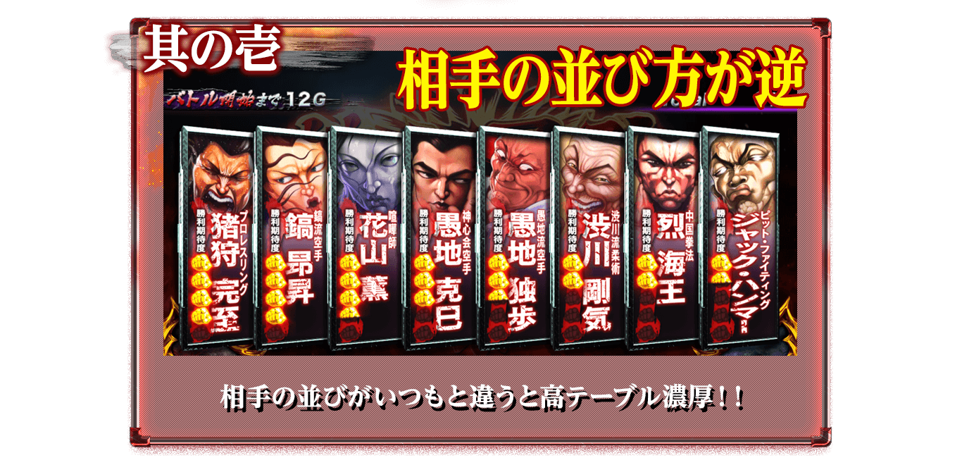 其の壱 相手の並び順が逆!相手の並びがいつもと違うと高テーブル濃厚!!